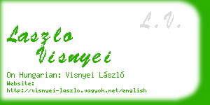 laszlo visnyei business card