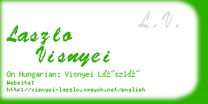 laszlo visnyei business card